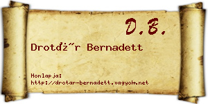 Drotár Bernadett névjegykártya