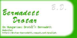 bernadett drotar business card